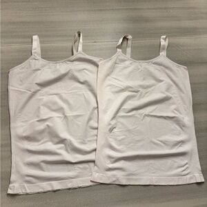 Set of Two Cream Camisole Tank Tops | Shape aware